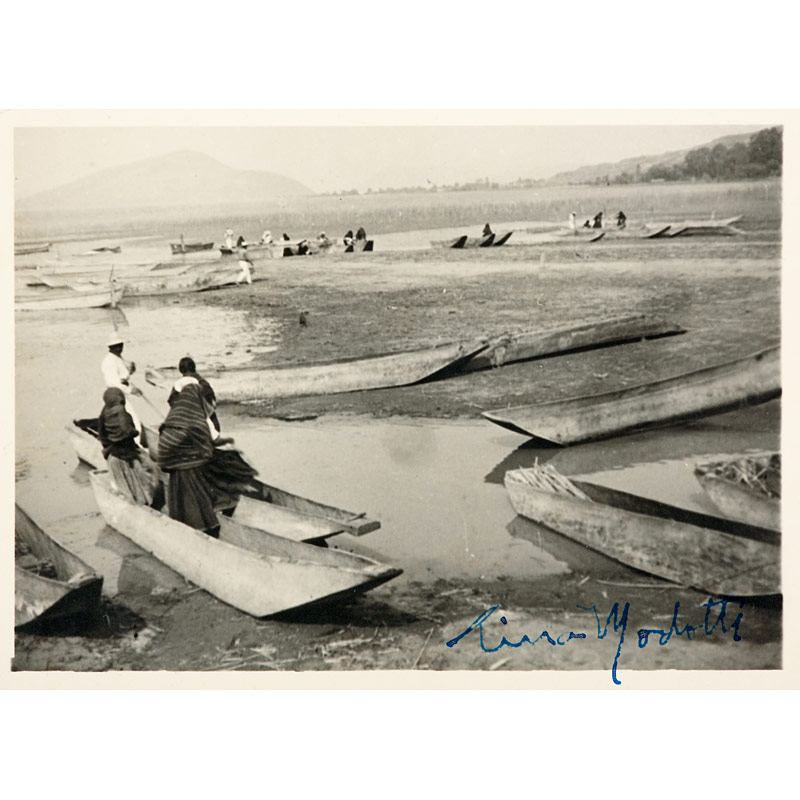 Tina Modotti (1896–1942) , Wood boats on the riverside