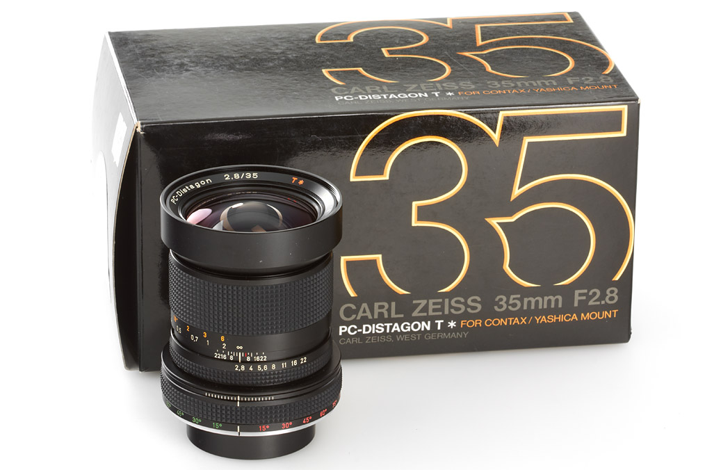 【希少品】コンタックス PC-Distagon T* f/2.8 35 mm Contax 35mm F/2.8 PC Distagon T* C/Y Mount Lens {86 with 67/