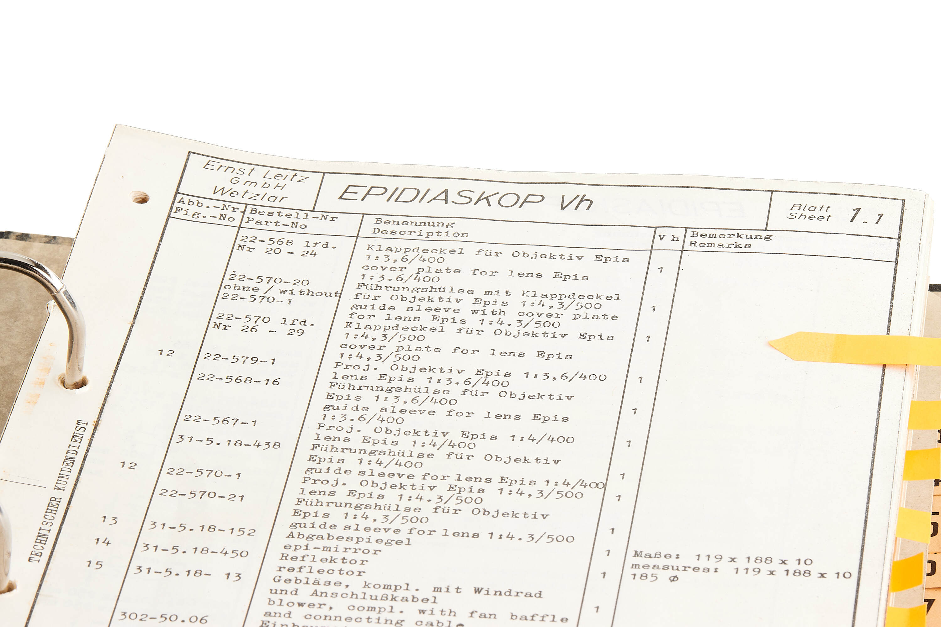 Leica Spare Parts Lists and Repair *