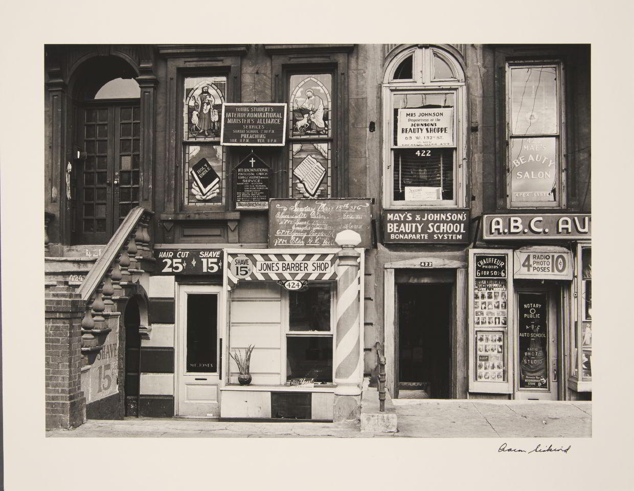AARON SISKIND (1903–1991) ‘Harlem Store Facades with Photostudio’, 1938 AARON SISKIND (1903–1991) ‘Harlem Store Facades with Photostudio’, 1938