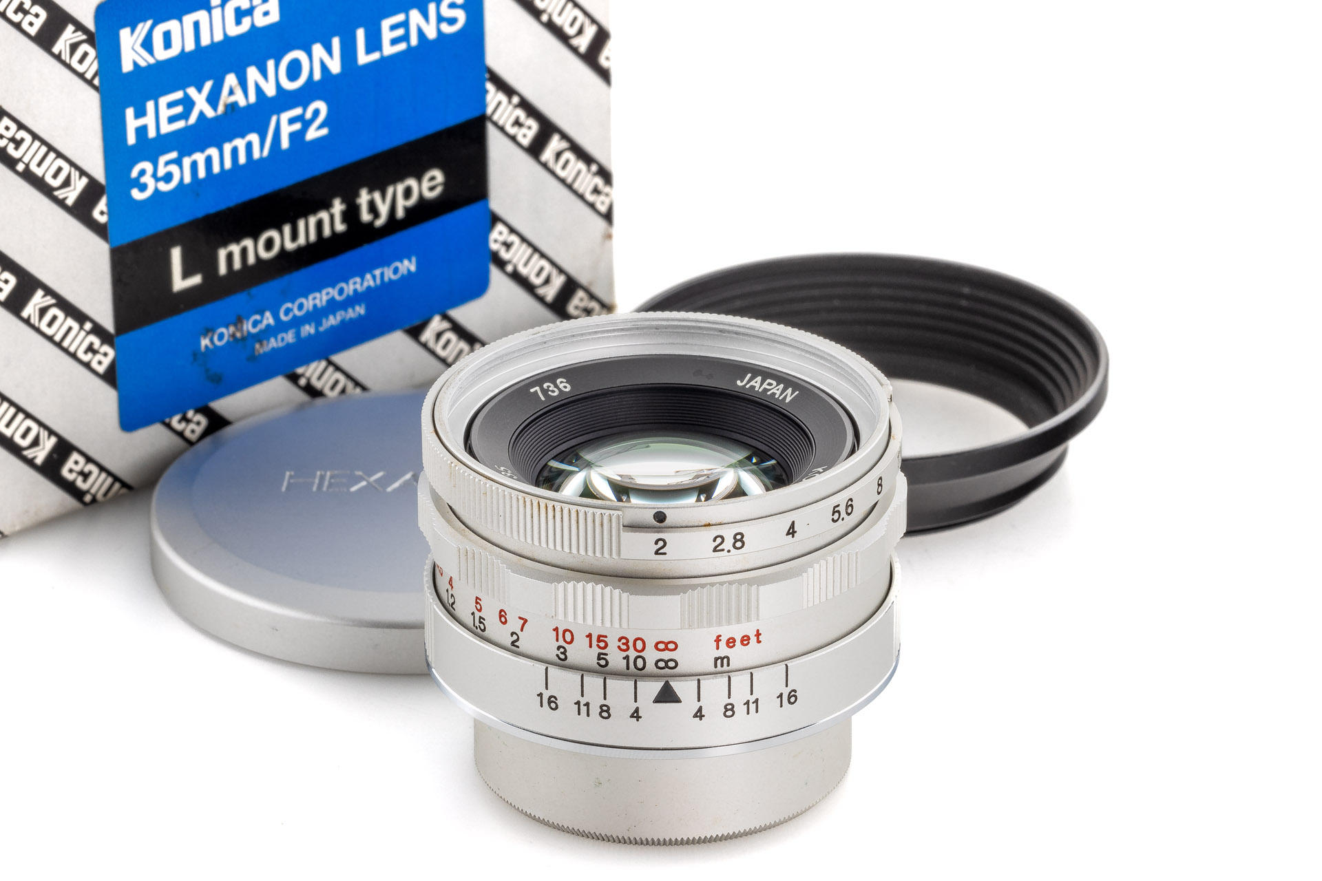 Konica f. Leica M39 Hexanon 2/35mm silver * Konica f. Leica M39 Hexanon 2/35mm silver *