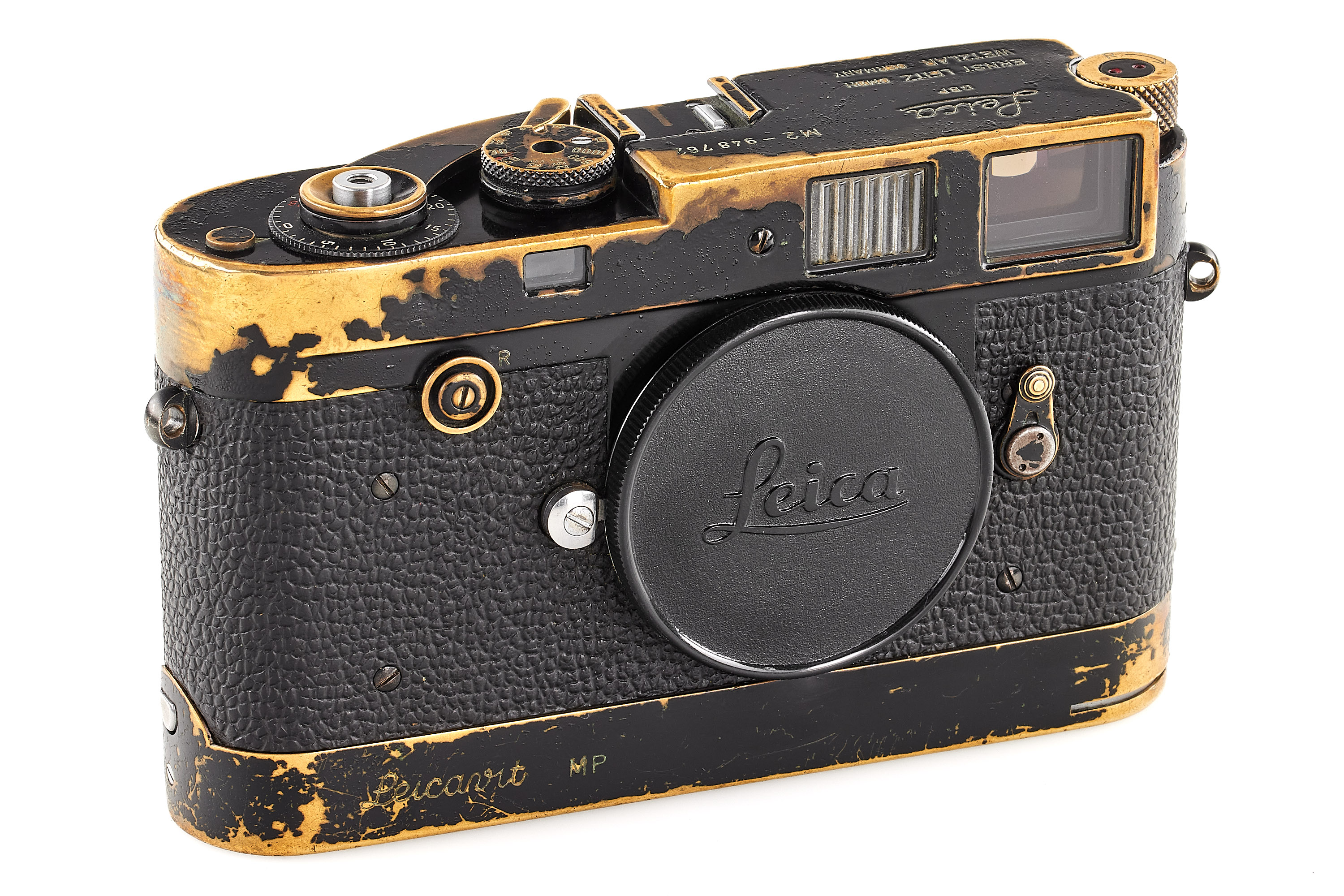 Leica M2 black paint Button Rewind with Leicavit MP black paint