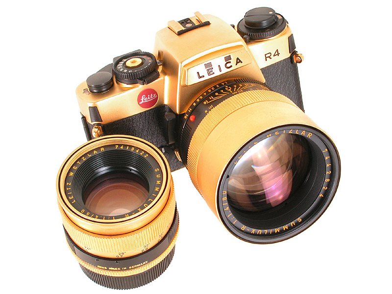 Leica  R4 Gold + 1.4/80 Gold + 1.4/50 Gold