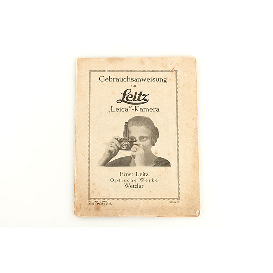 Gebrauchsanweisung zur Leitz 'Leica'-Kamera
