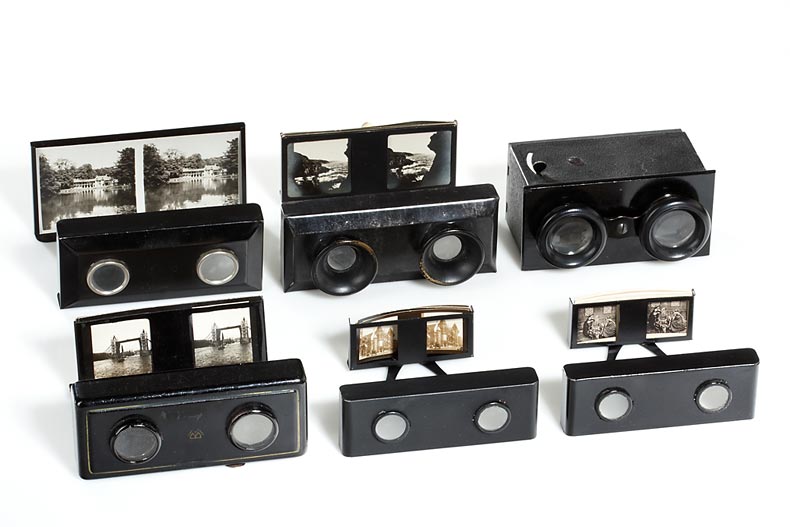 Metal Folding Stereoscopes (various)