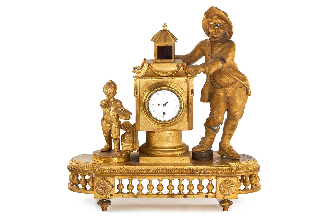 19th Century Mantel Clock 'Travelling Showman'