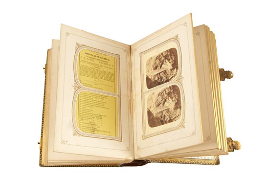 Leather Bound Stereoscopic Album