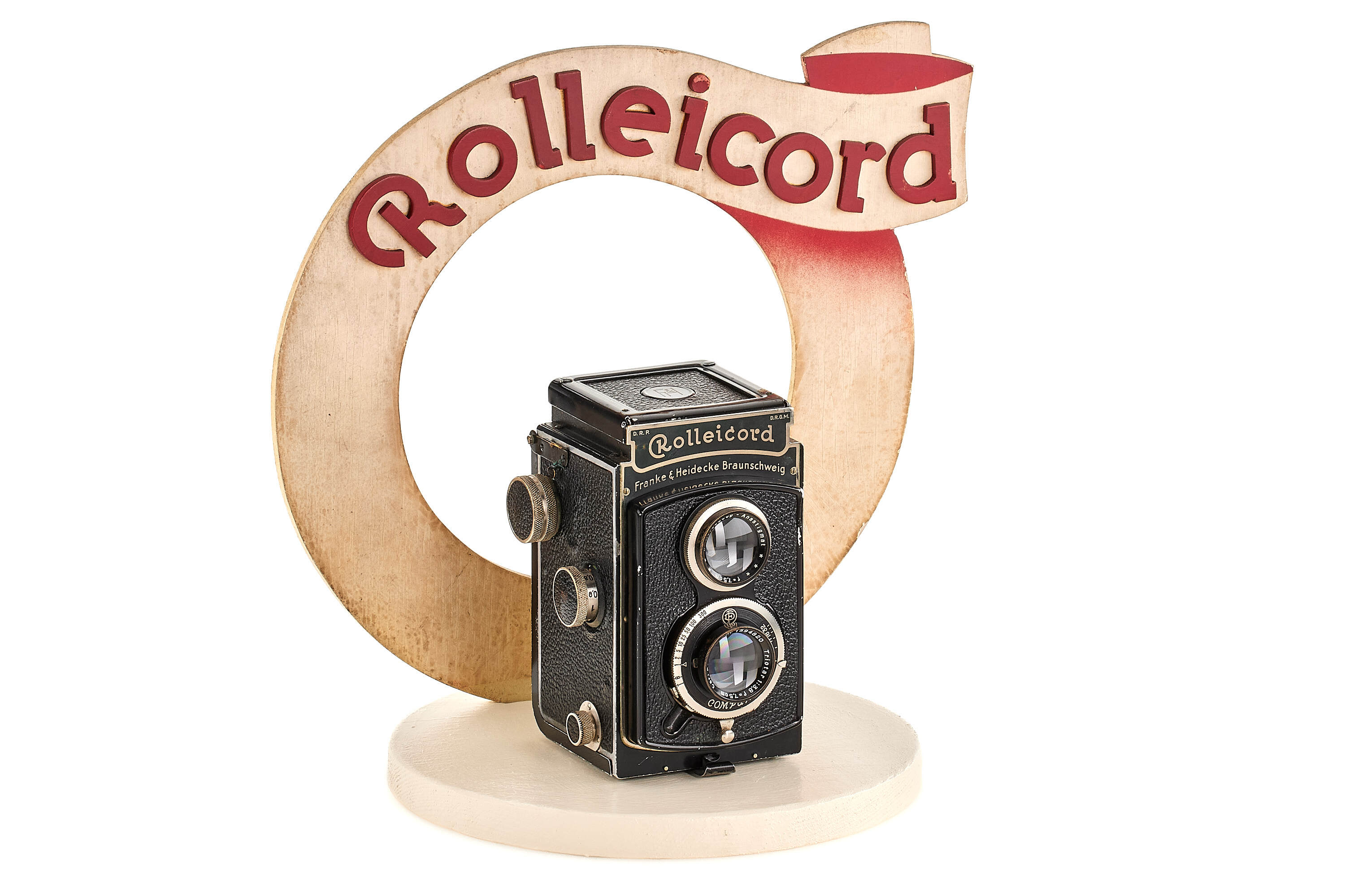 Rolleicord Wooden Advertising Stand