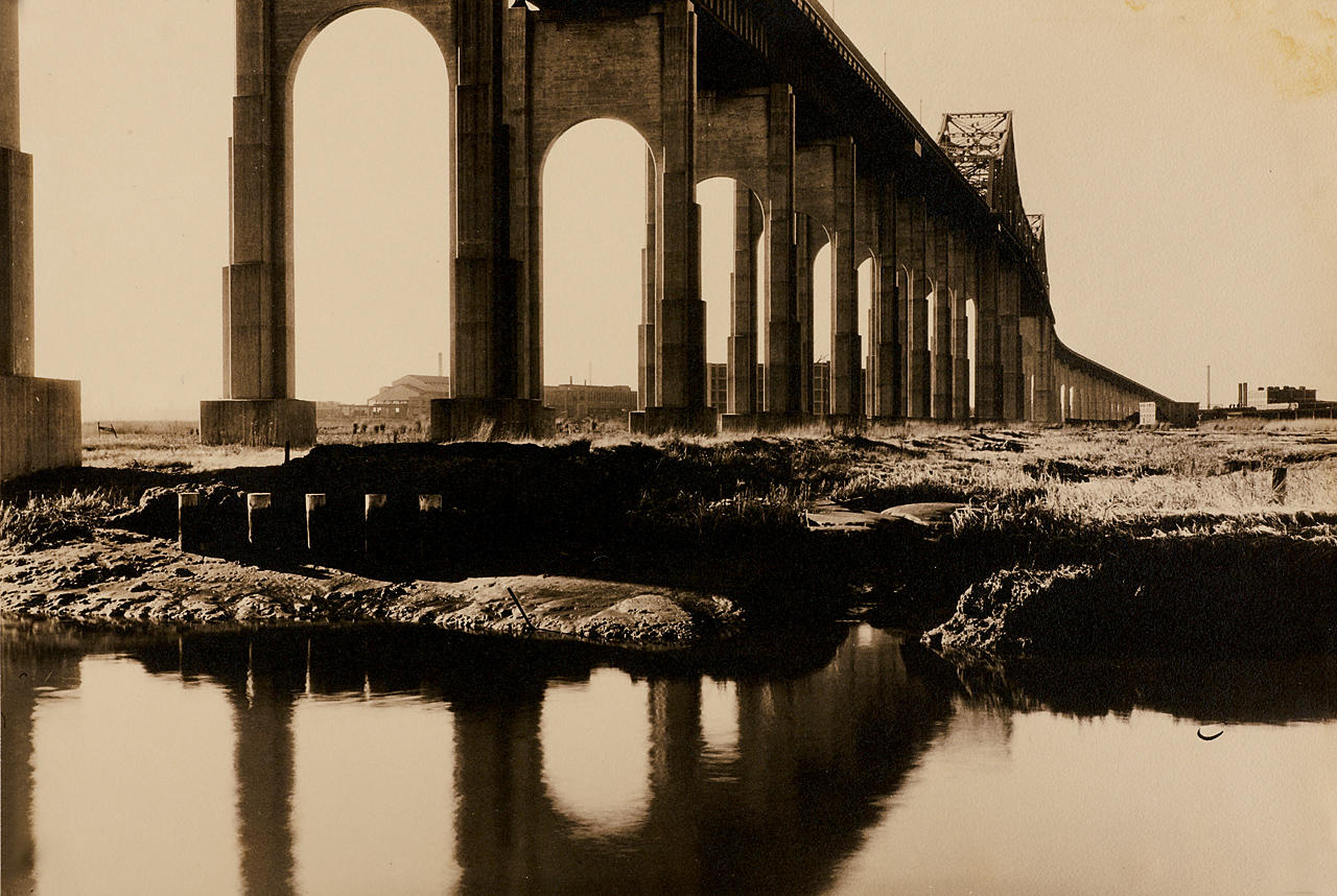 MARGARET BOURKE-WHITE (1904–1971) Railroad aerial way, 1930s