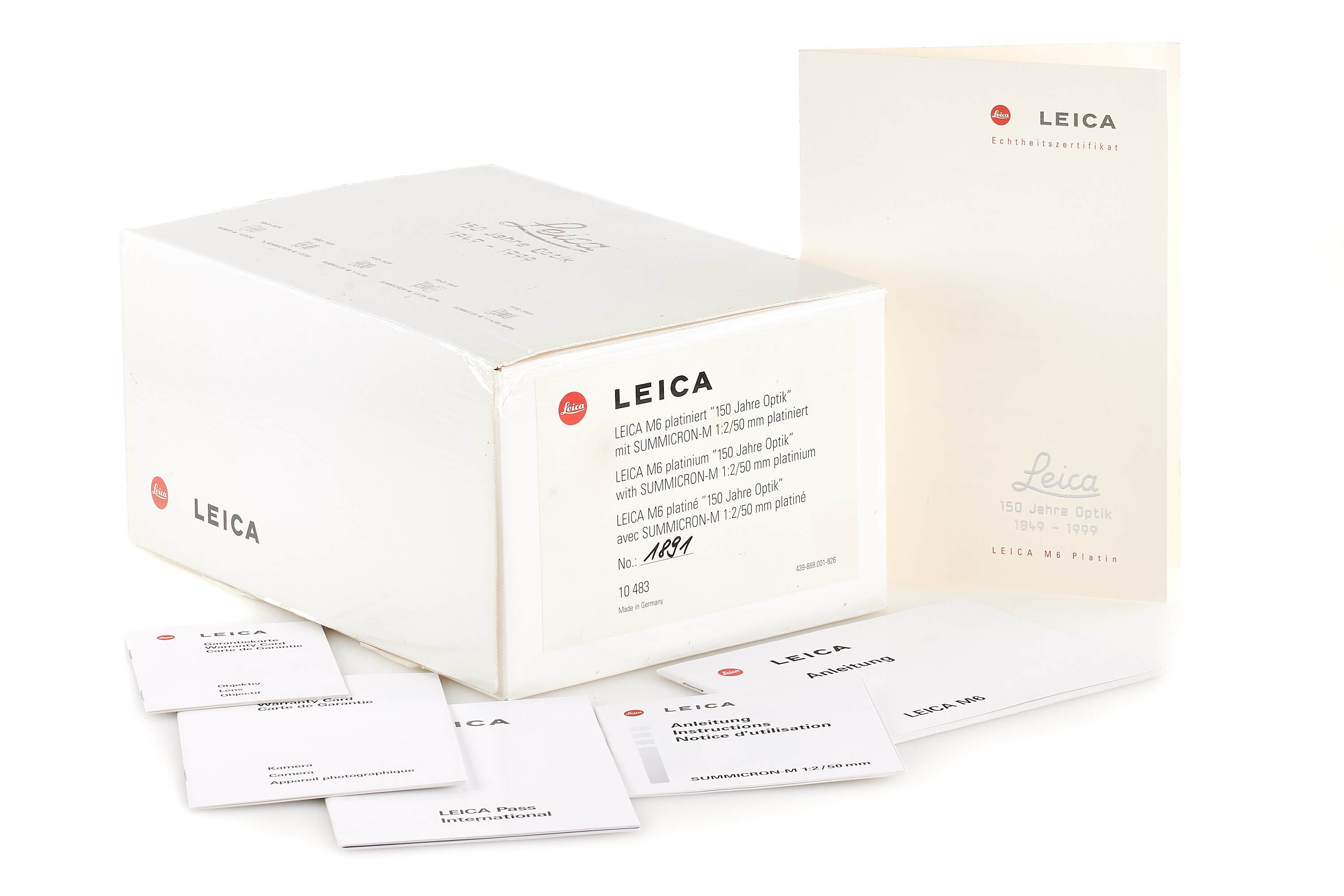 Leica M6 Platinium '150 Jahre Optik' 10483 *