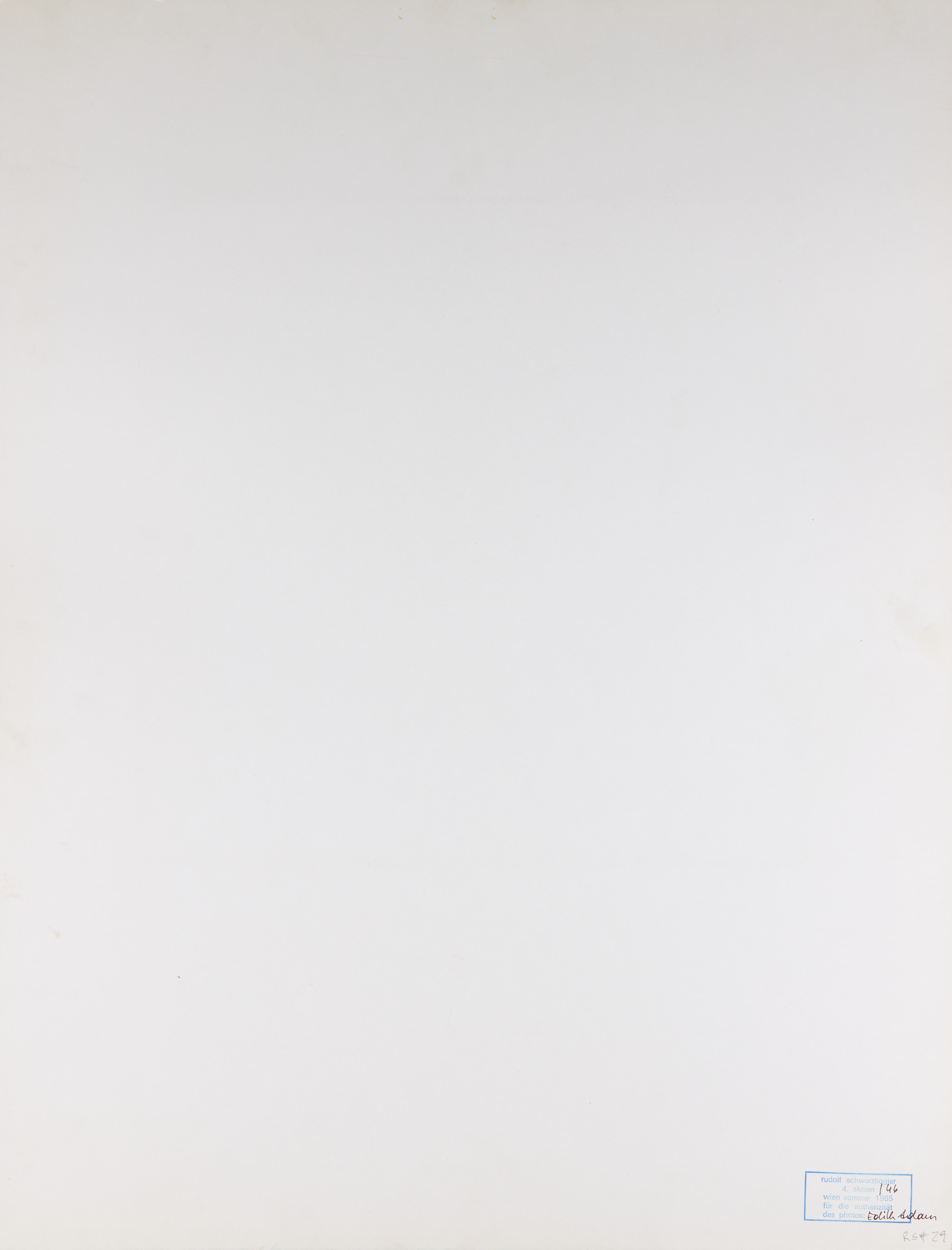 RUDOLF SCHWARZKOGLER (1940–1969) - 4. Aktion, Vienna 1965