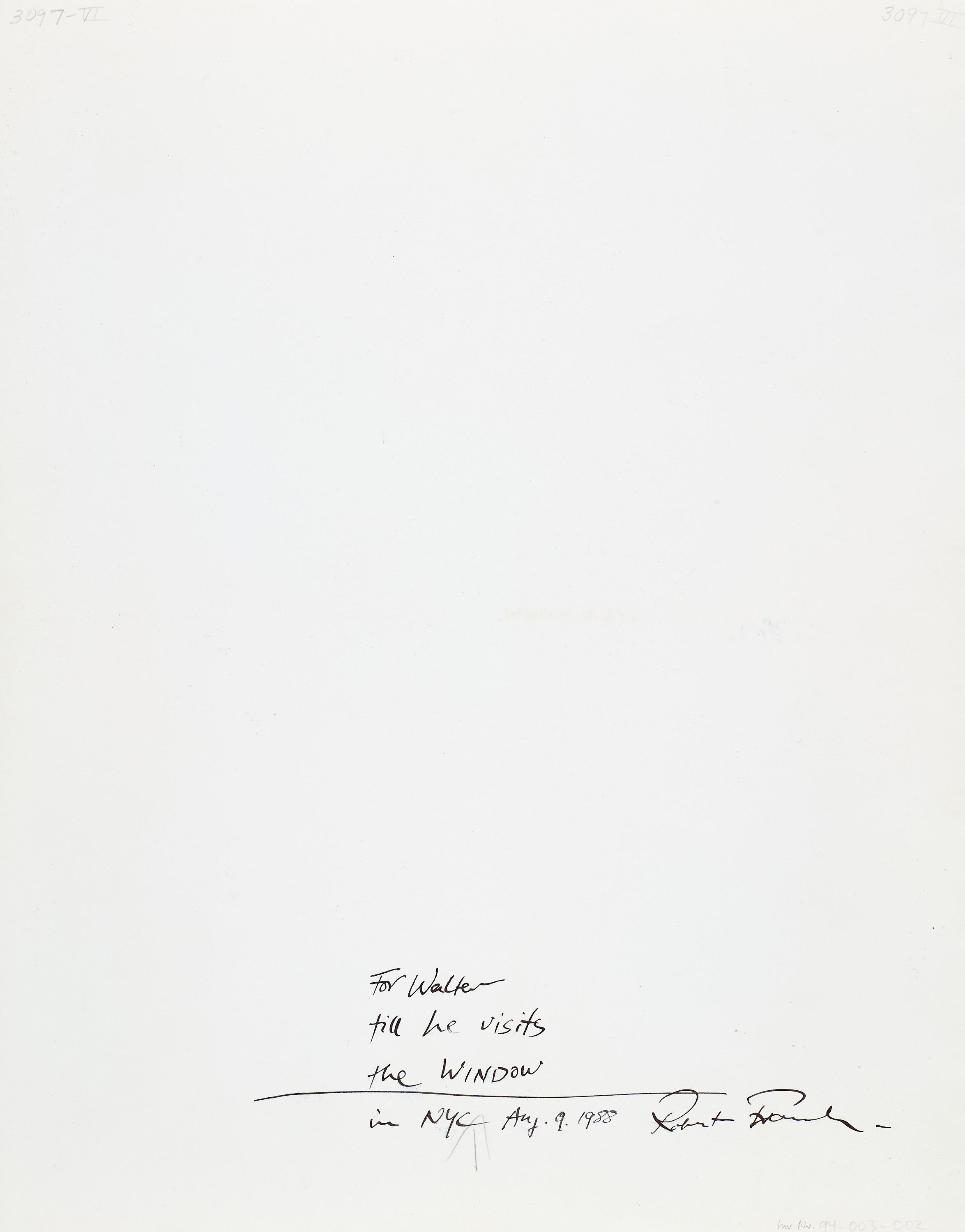 ROBERT FRANK (1924–2019) - Mabou Window, Nova Scotia 1977