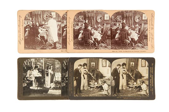 Approx. 70 Comic Stereographs