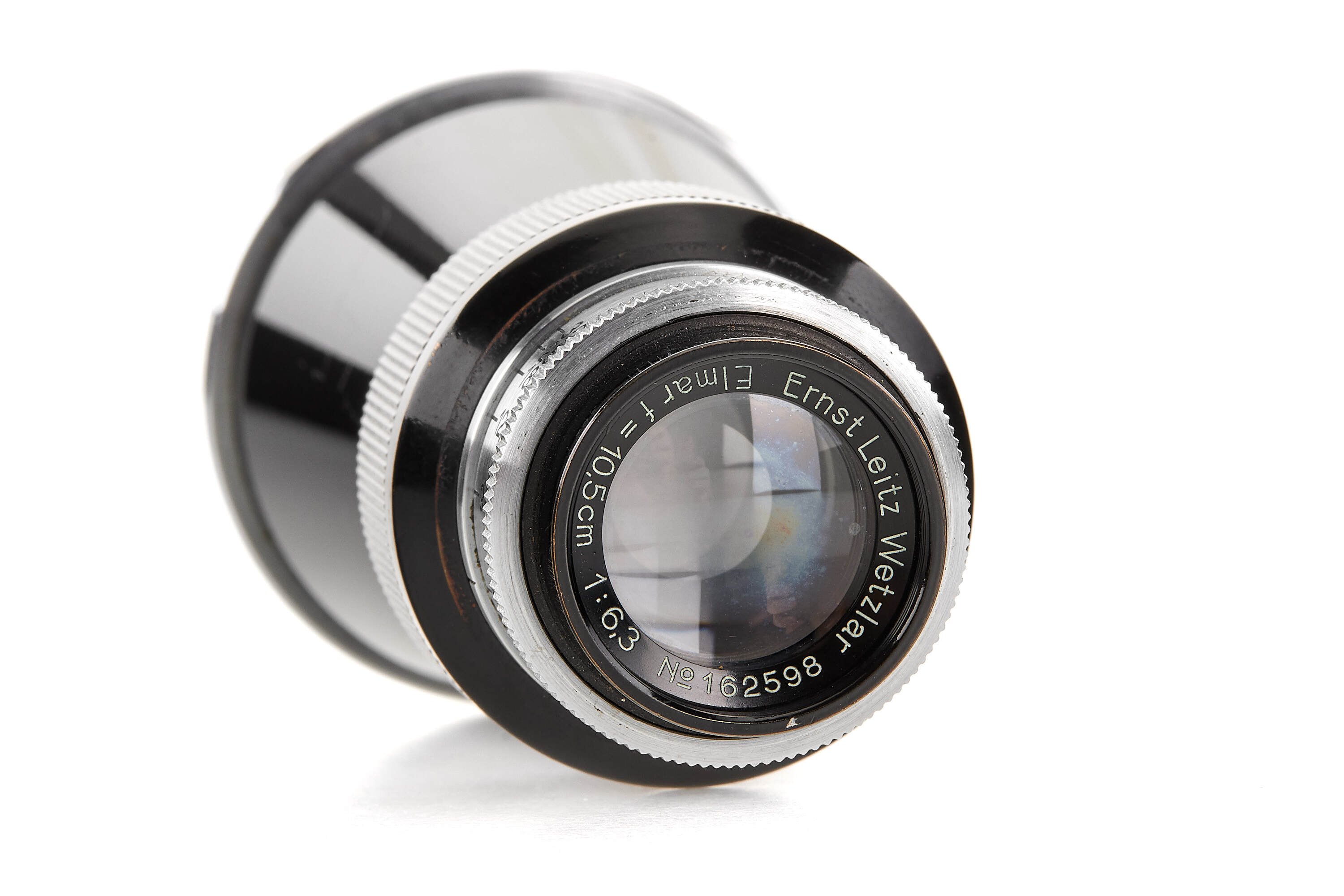 Elmar 6.3/10.5cm black/chrome