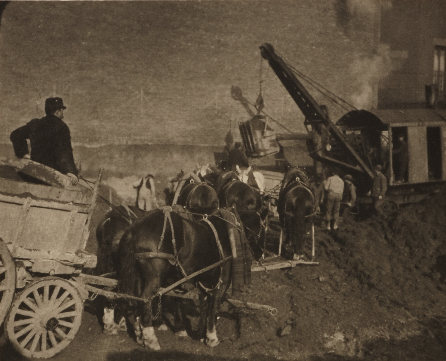 ALFRED STIEGLITZ (1864–1946) Excavating, New York 1911