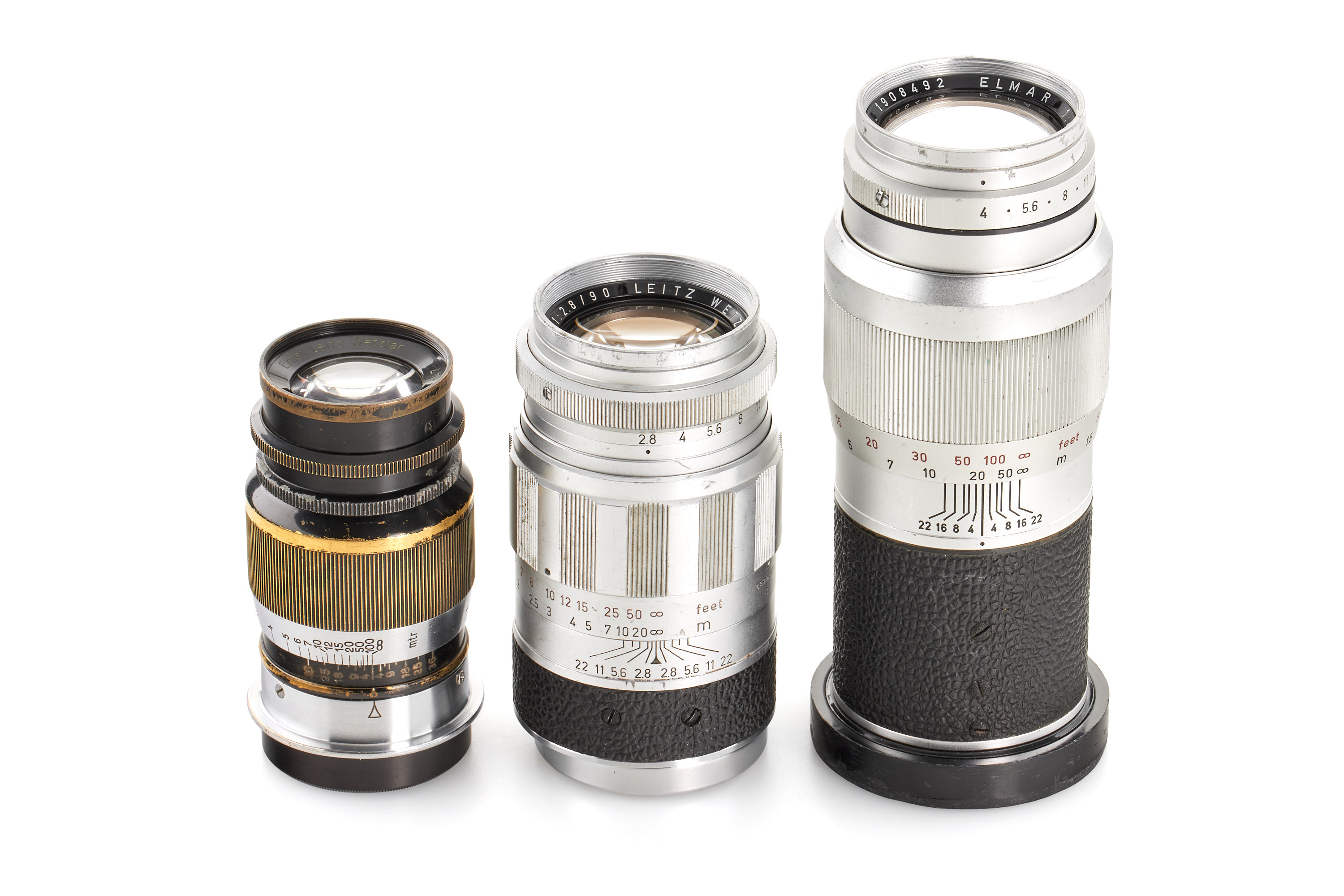 Leica II Mod. D chrome with Various Lenses