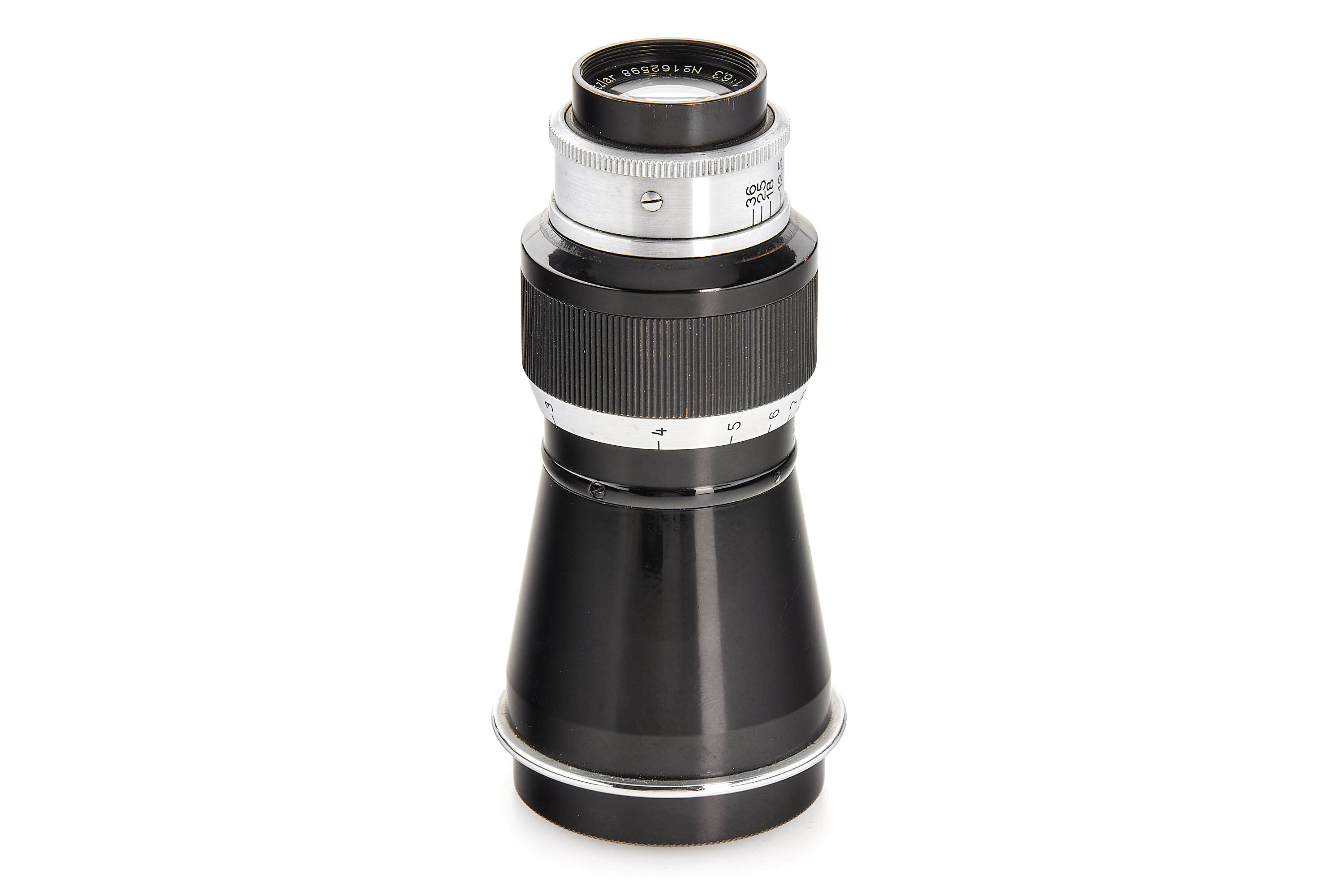 Elmar 6.3/10.5cm black/chrome