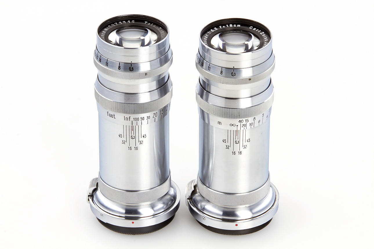 Carl Zeiss Jena 6.3/18cm Tele-Tessar (a pair)
