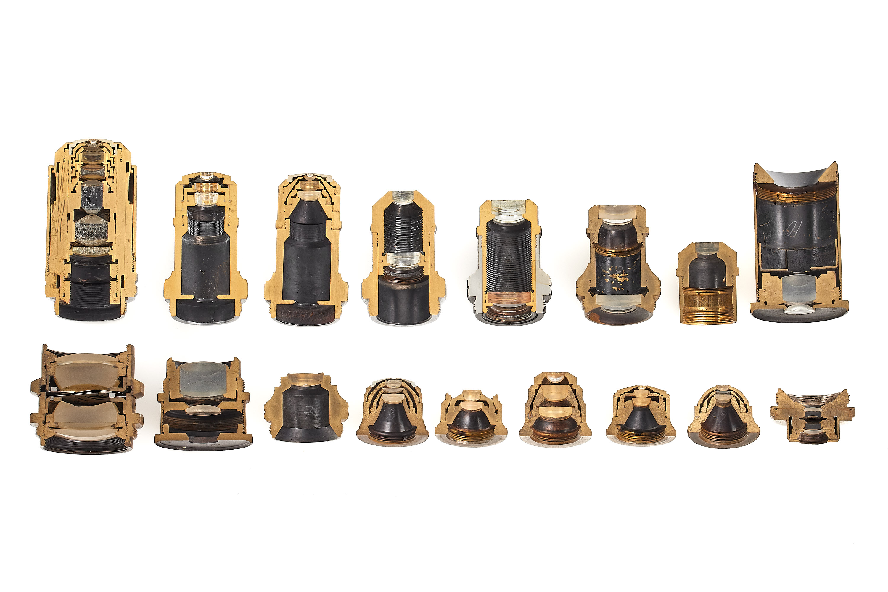 Leitz Microscope Lenses Cut-Aways Collection * | A01694