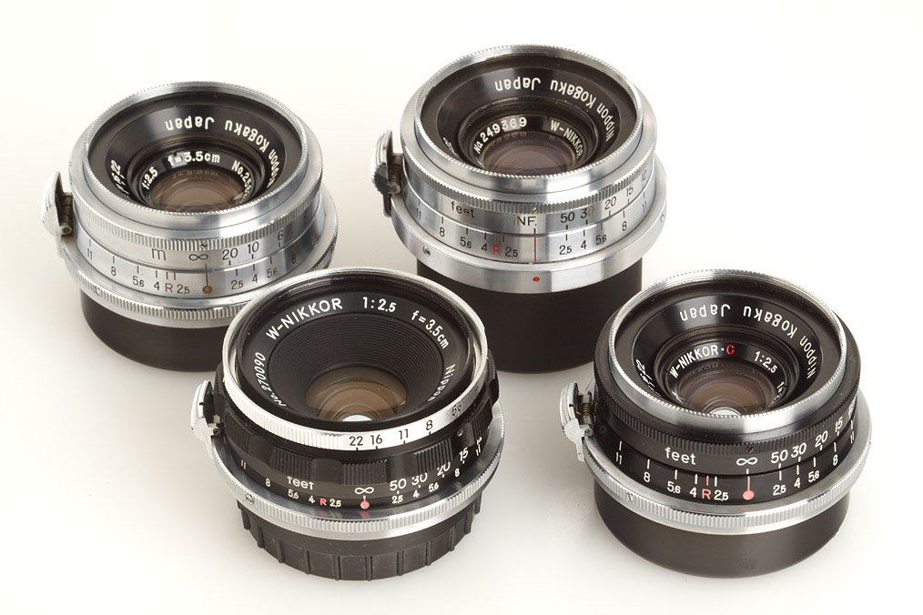 Nikon W-Nikkor 2.5/3.5cm (various)