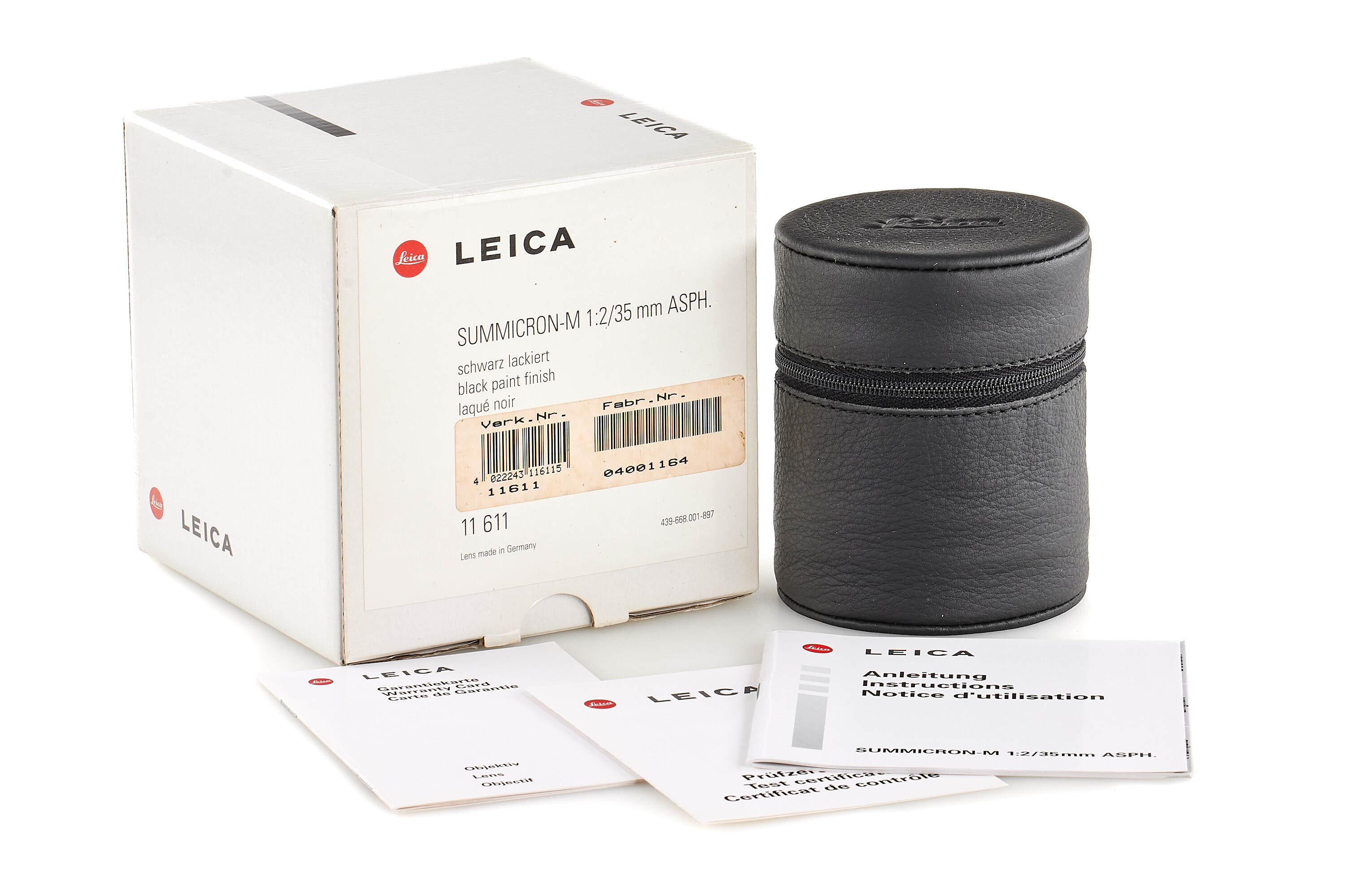 Summicron-M 2/35mm ASPH. 11611 black paint Millennium