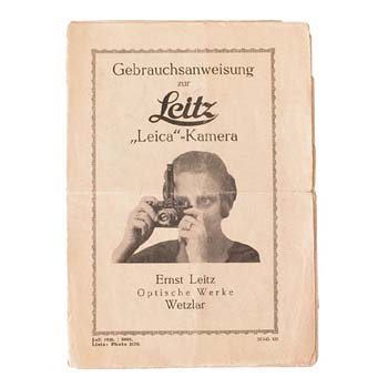Gebrauchsanweisung zur Leitz "Leica"-Kamera
