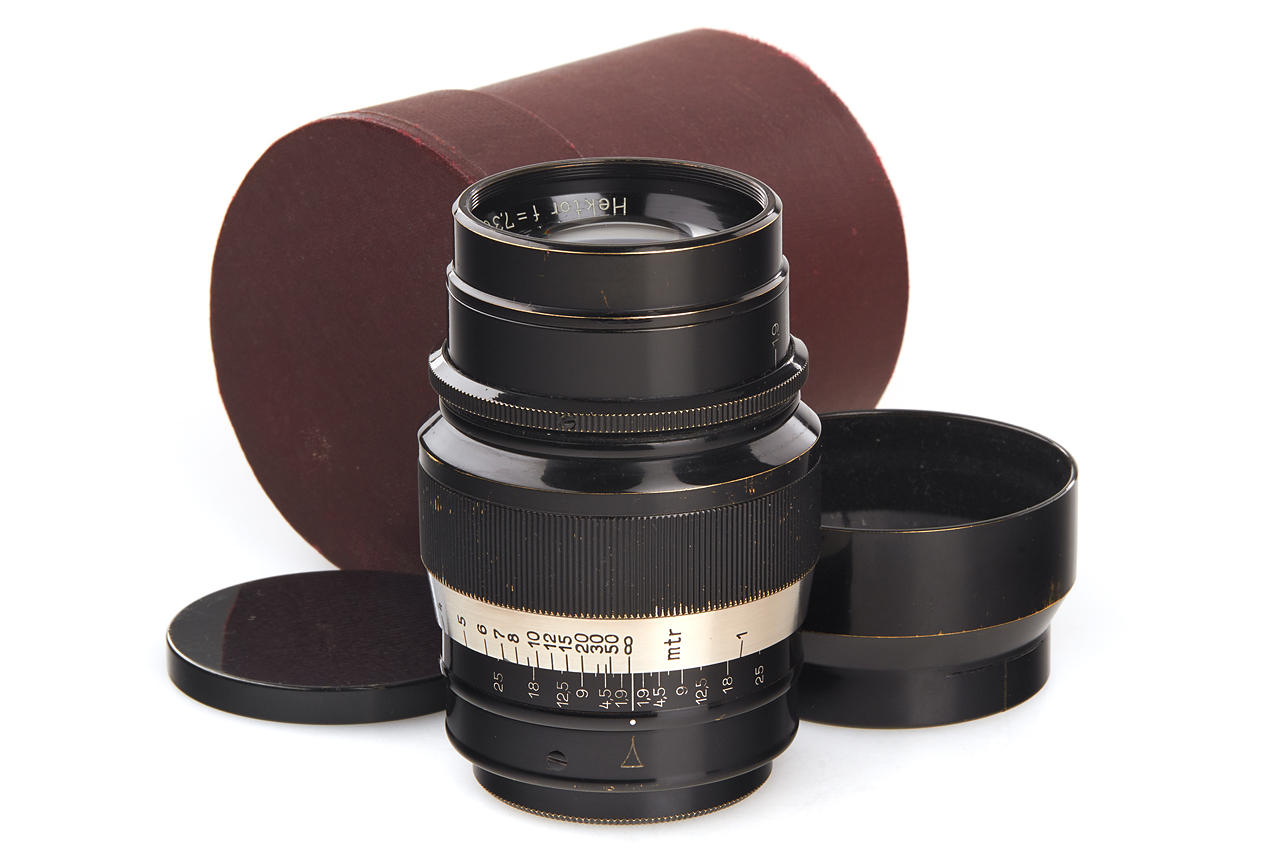 Hektor 1.9/7.3cm black/nickel